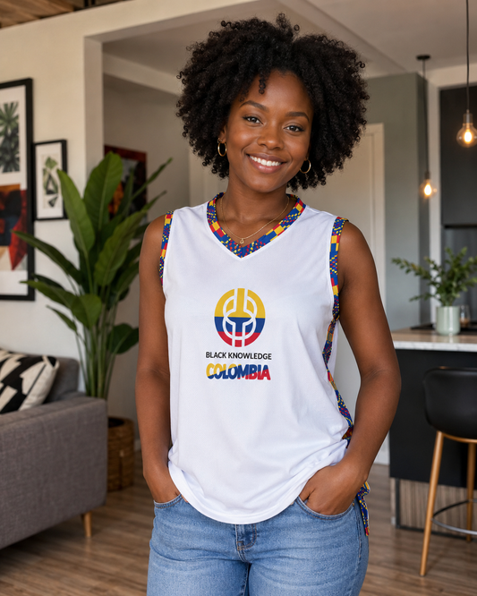 Black Knowledge Colombia White Basketball Jersey