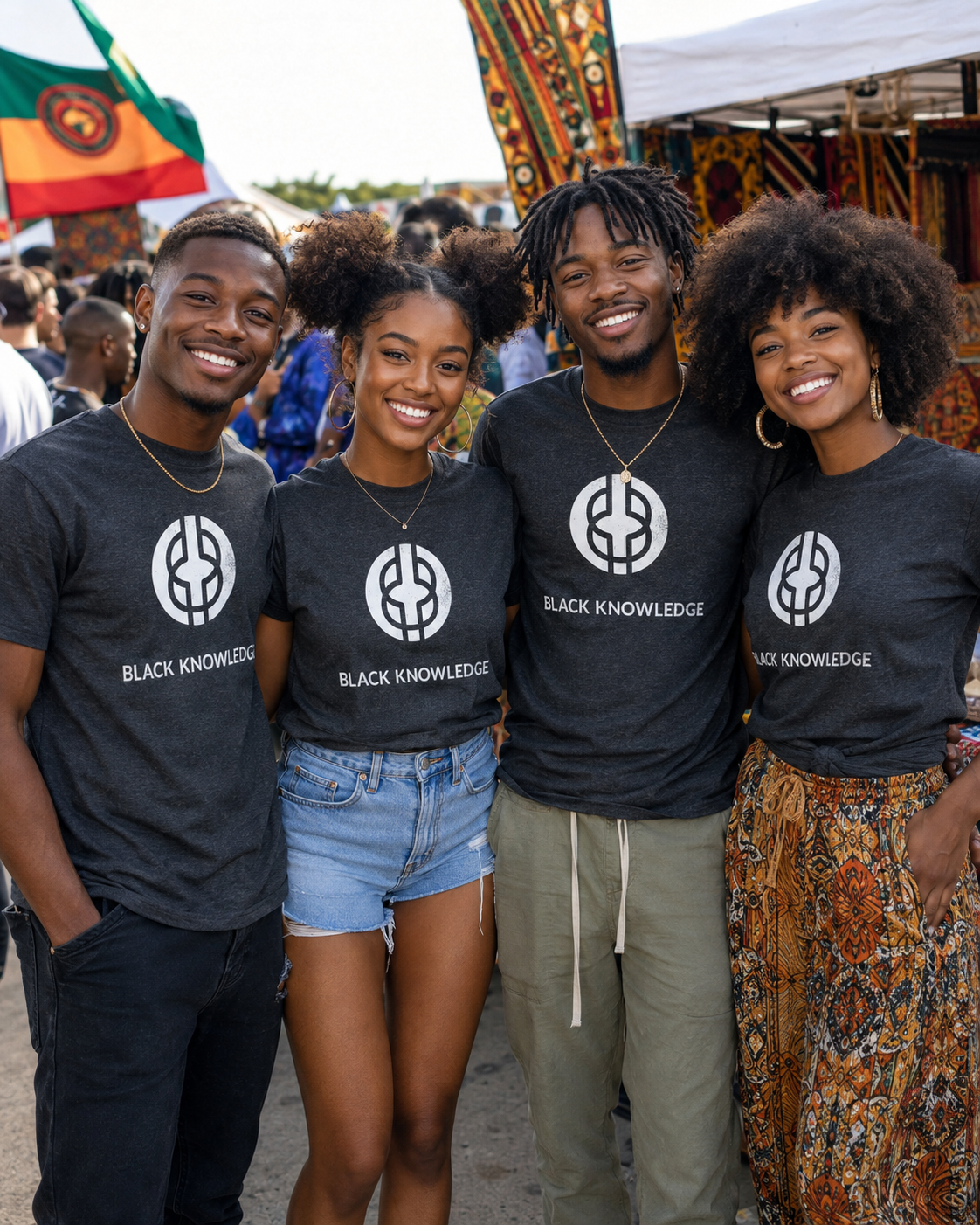 Black Knowledge Logo Tee