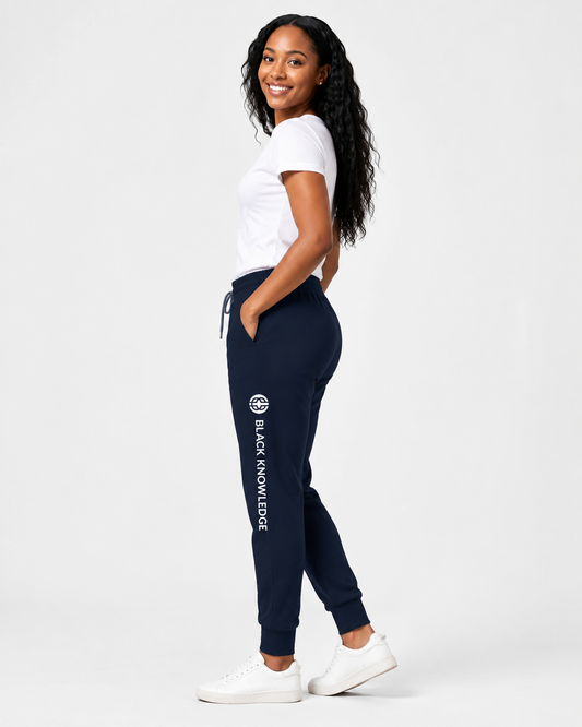 Black Knowledge Logo Joggers