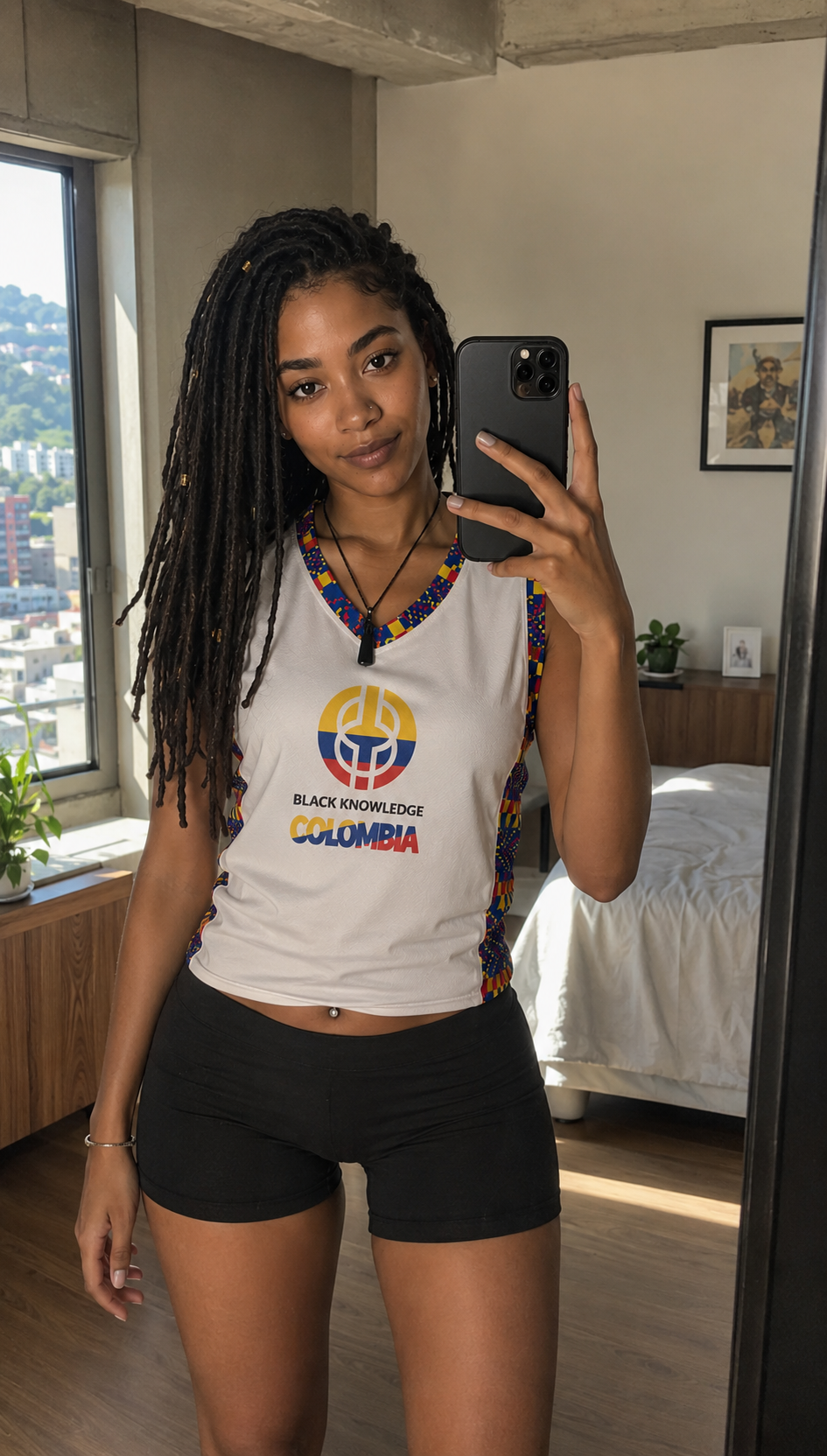 Black Knowledge Colombia White Basketball Jersey