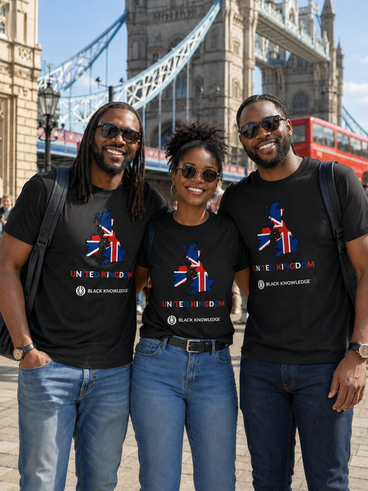 Black Knowledge United Kingdom Unisex  Black t-shirt