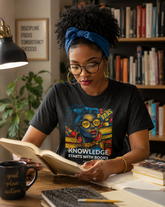 Knowledge Starts with Books Tee