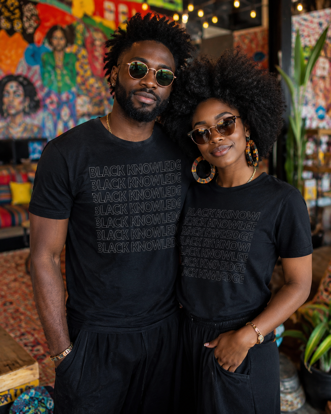 Black Knowledge Repeat Graphic Tee