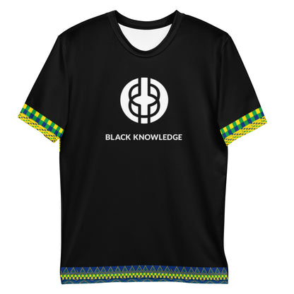 Black Knowledge African Pattern Logo Tee