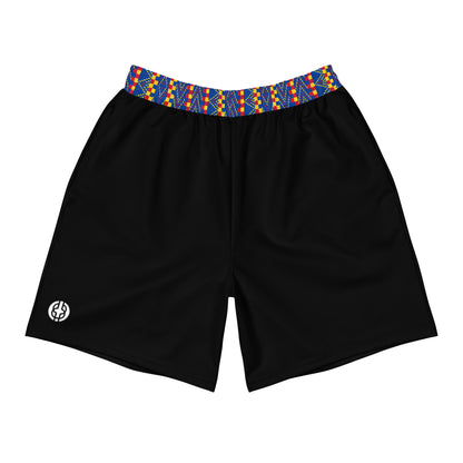 Black Colombian Pattern BK Logo Athletic Shorts