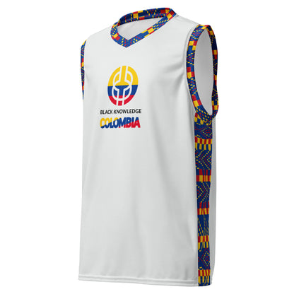 Black Knowledge Colombia White Basketball Jersey