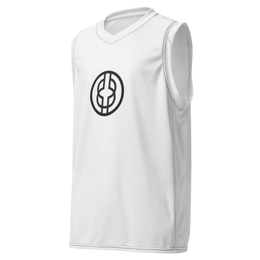 White BK Logo Basketball Jersey