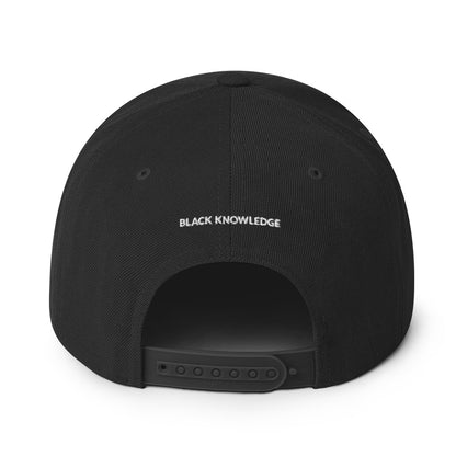 Black Knowledge Symbol Dark Colored Snapback Hat