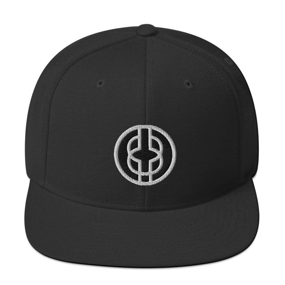 Black Knowledge Symbol Dark Colored Snapback Hat