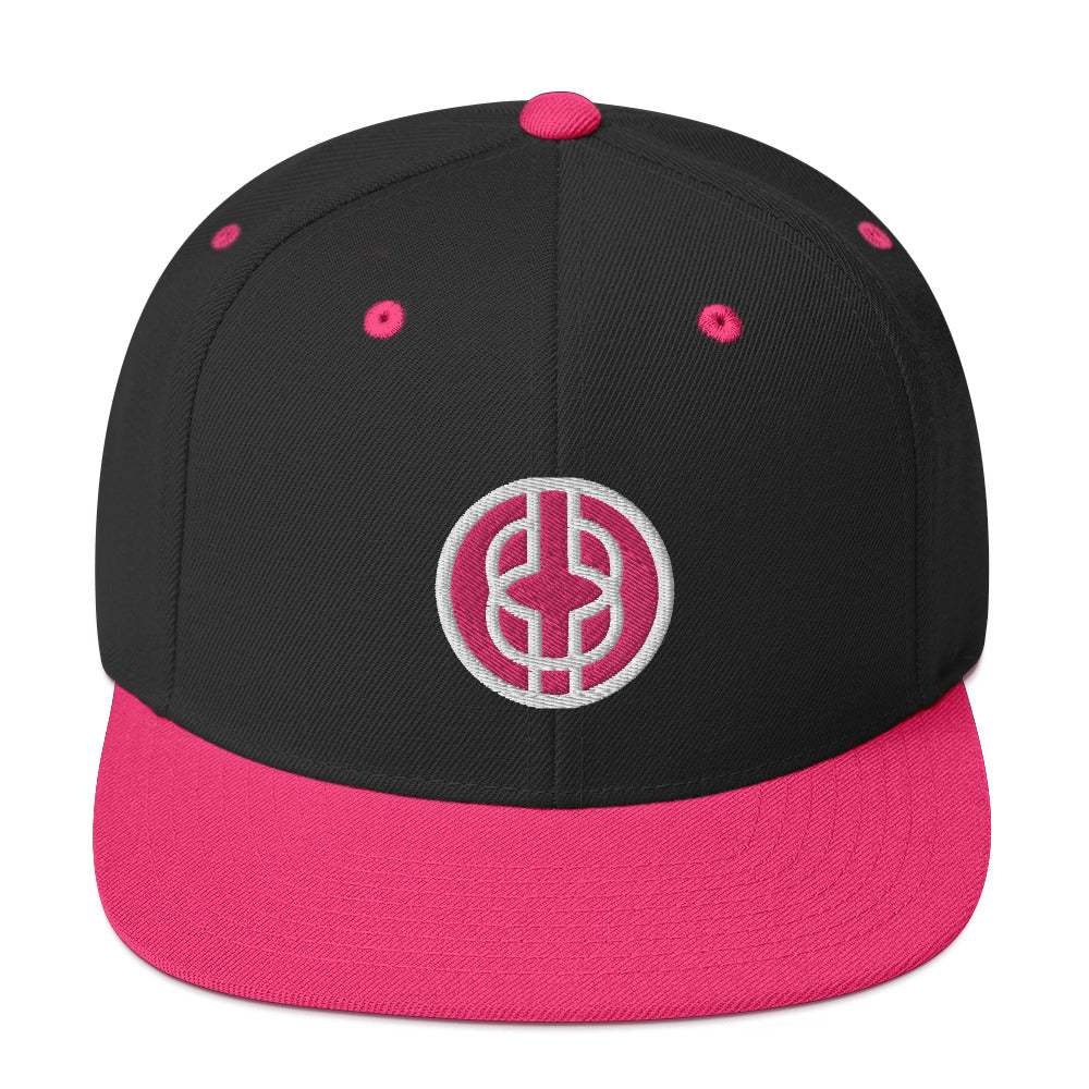 Black Knowledge Symbol Pink Snapback Hat