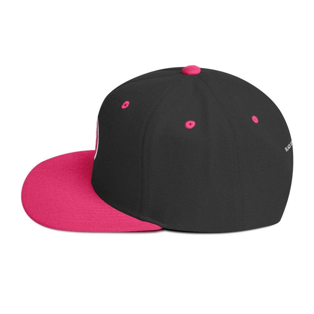 Black Knowledge Symbol Pink Snapback Hat