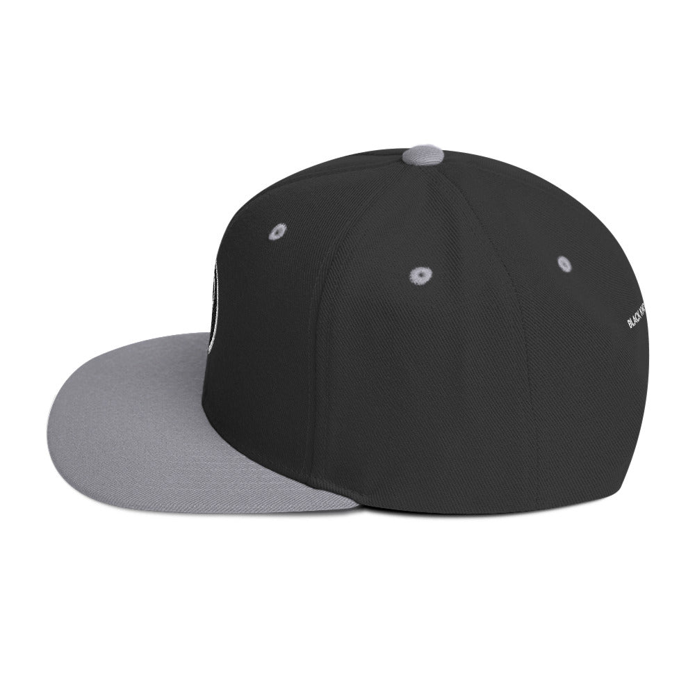 Black Knowledge Symbol Dark Colored Snapback Hat