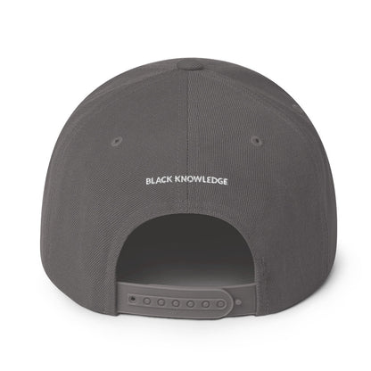 Black Knowledge Symbol Dark Colored Snapback Hat