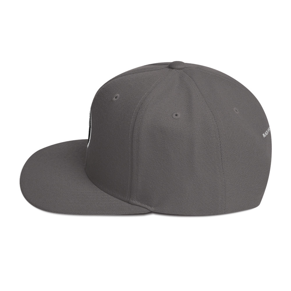 Black Knowledge Symbol Dark Colored Snapback Hat