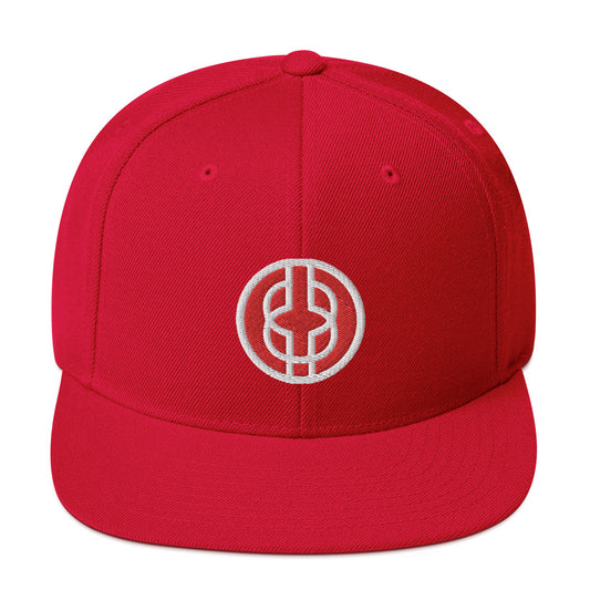 Black Knowledge Symbol Red Snapback Hat