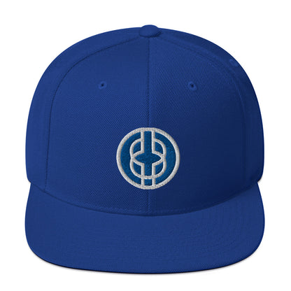 Black Knowledge Symbol Blue Snapback Hat