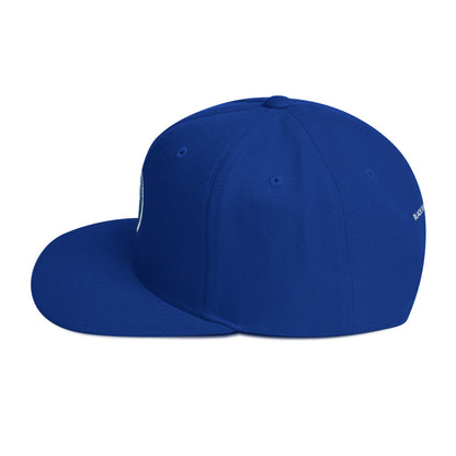 Black Knowledge Symbol Blue Snapback Hat