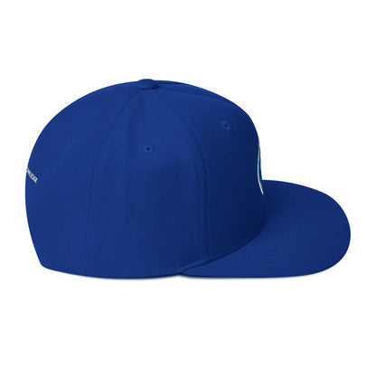 Black Knowledge Symbol Blue Snapback Hat