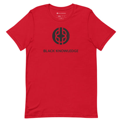 Black Knowledge Logo Red Tee
