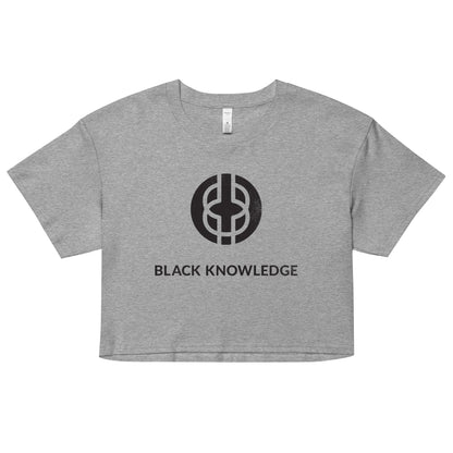 Black Knowledge Logo Crop Top