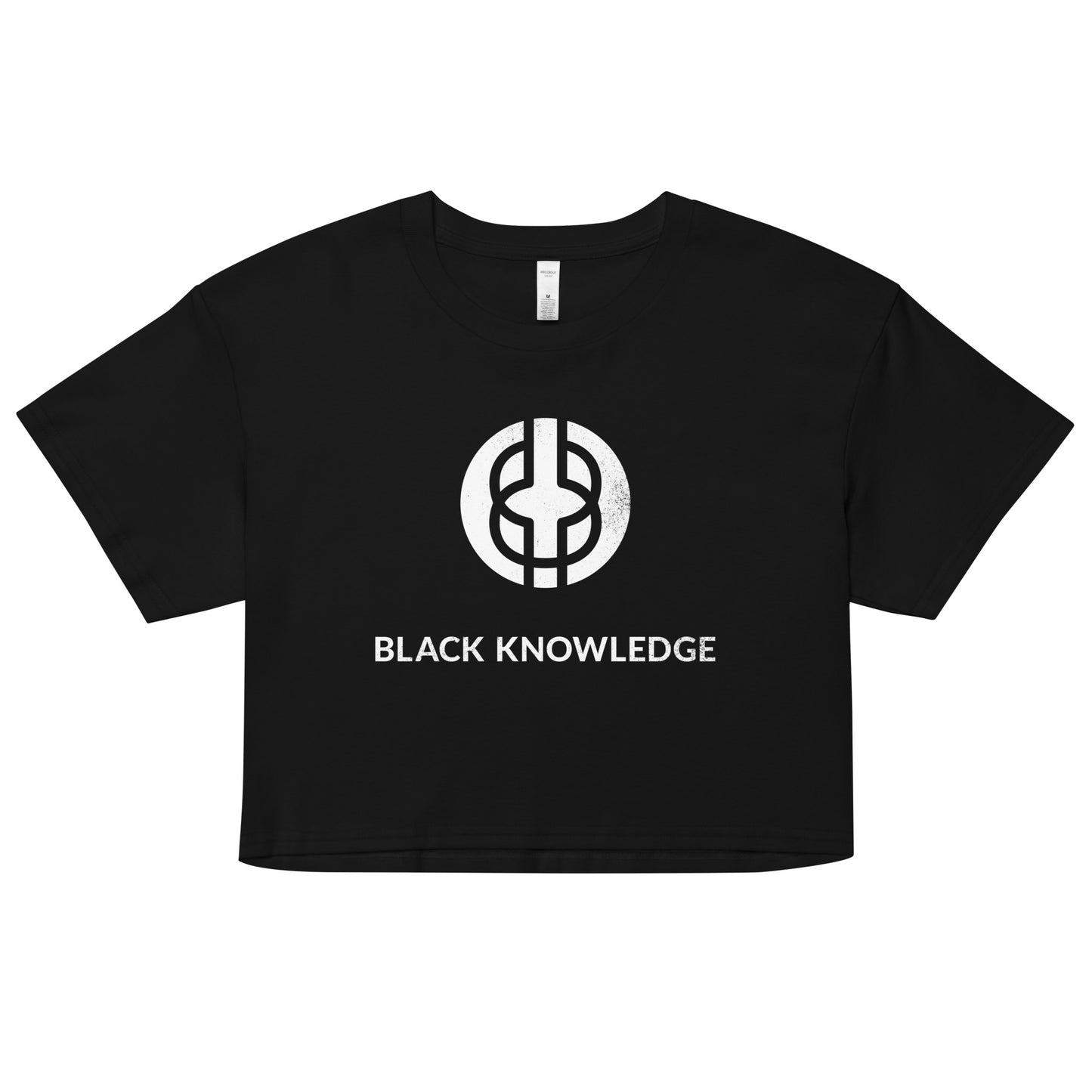 Black Knowledge Logo Crop Top