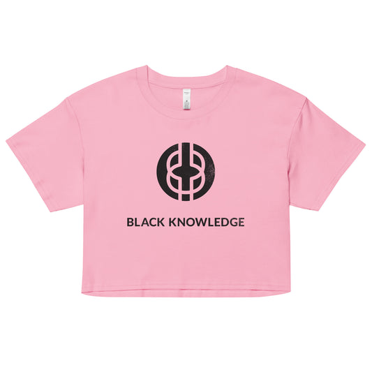 Black Knowledge Logo Crop Top