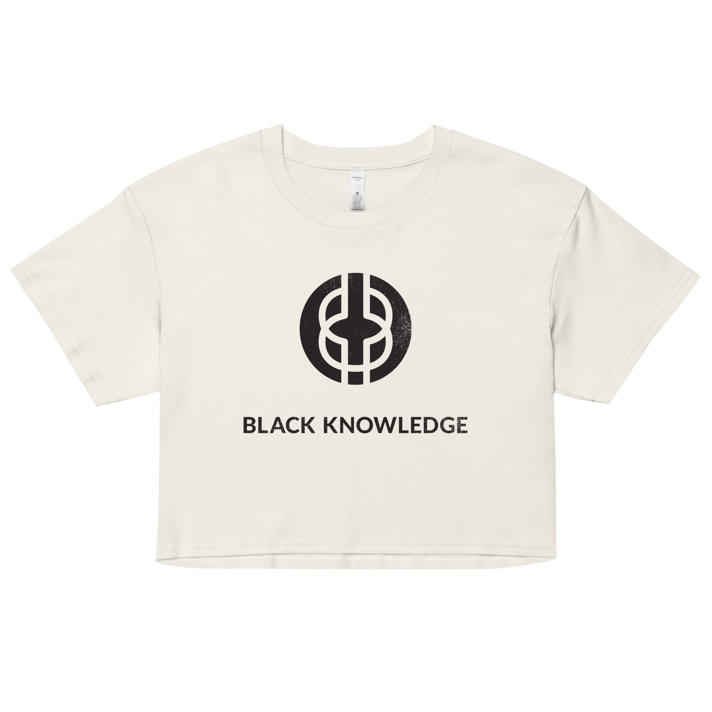 Black Knowledge Logo Crop Top