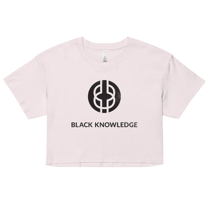 Black Knowledge Logo Crop Top