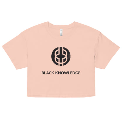 Black Knowledge Logo Crop Top