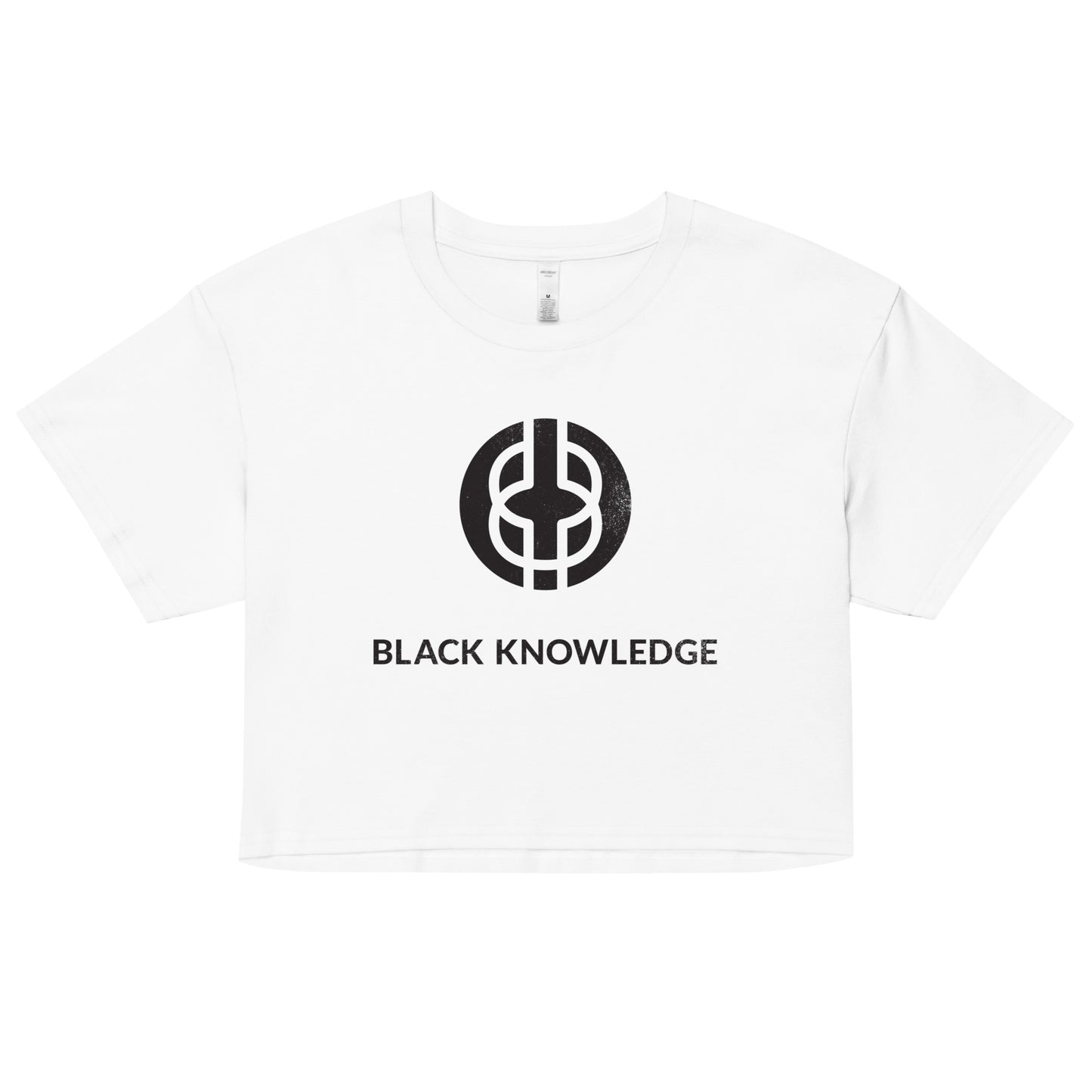 Black Knowledge Logo Crop Top