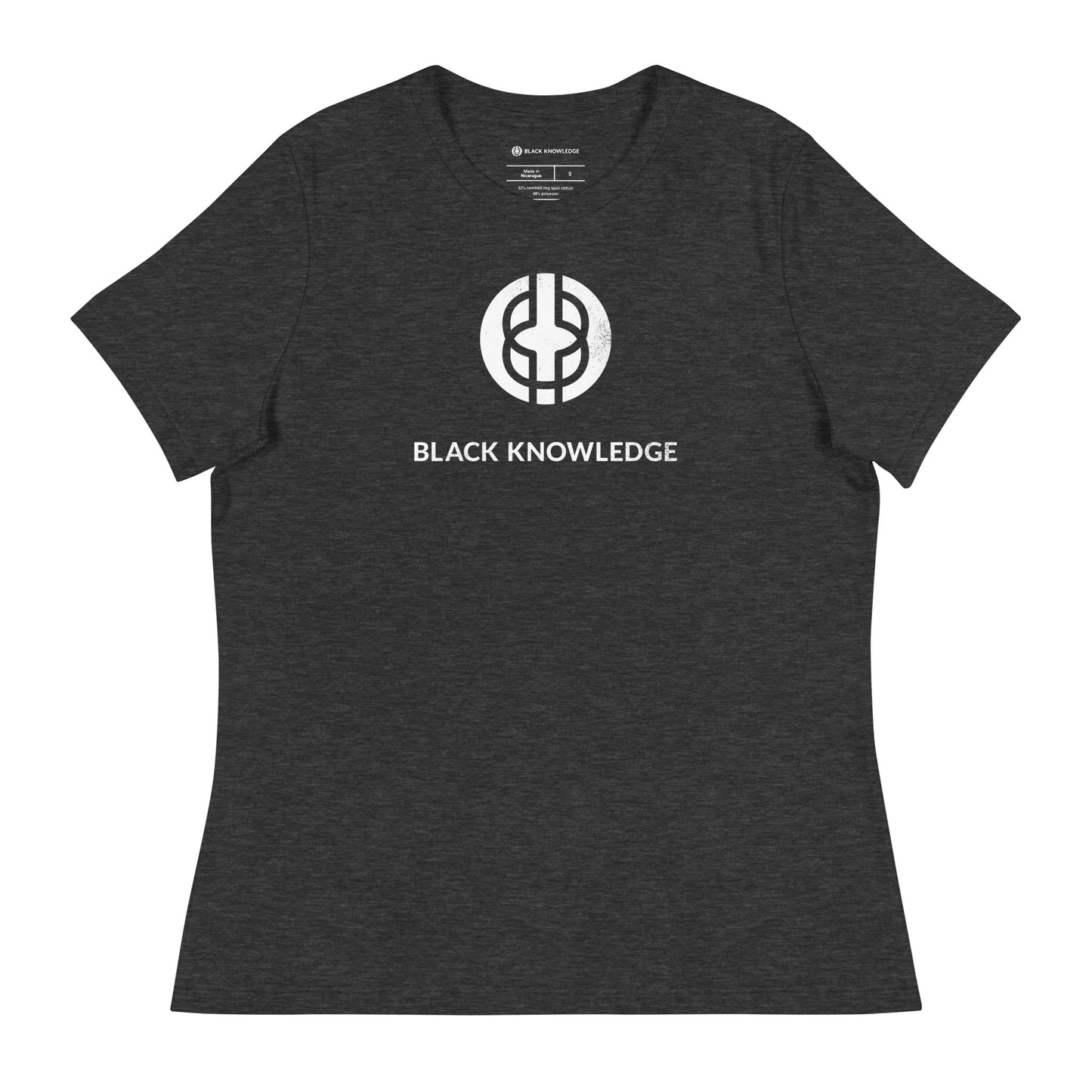 Women's Black Knowledge Logo Tee