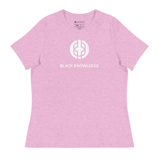 Women's Black Knowledge Logo Tee