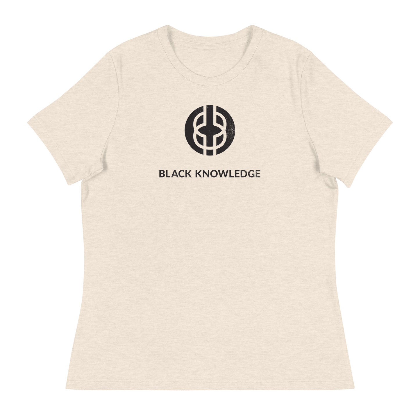 Women’s Black Knowledge Logo Tee