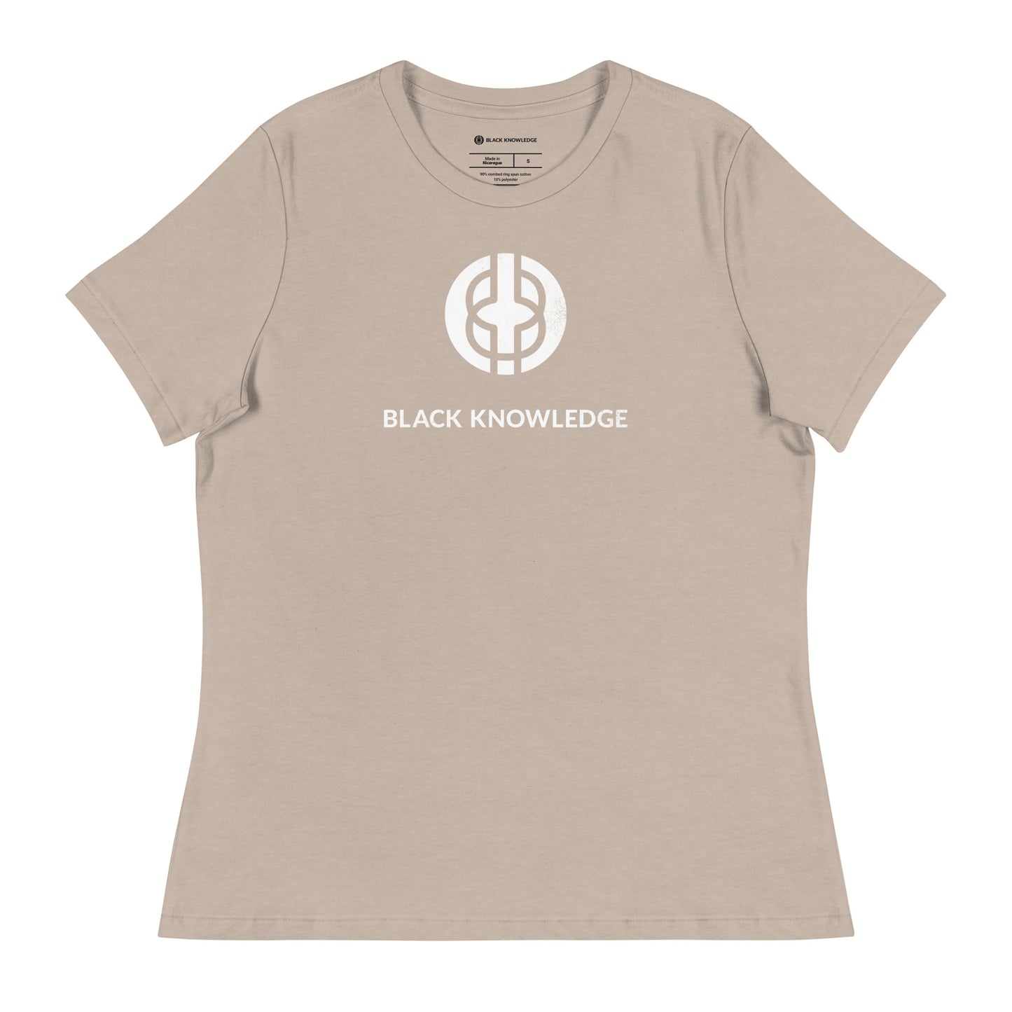 Women's Black Knowledge Logo Tee